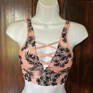 PINK floral bralette